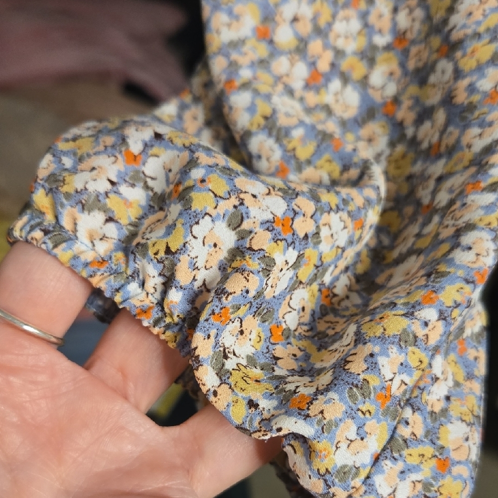Sienna Sky Floral Long Sleeve Blouse - Cream and Blue - Picture 2 of 10